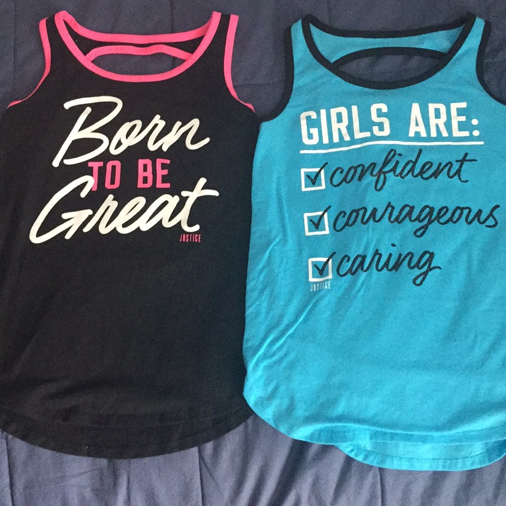 Justice girls size 10 tank tops
